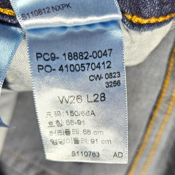 EUC Levi's 721 High Rise Slim Skinny Jeans Sz. 26x28 Blue Story Dark Wash - Picture 7 of 12